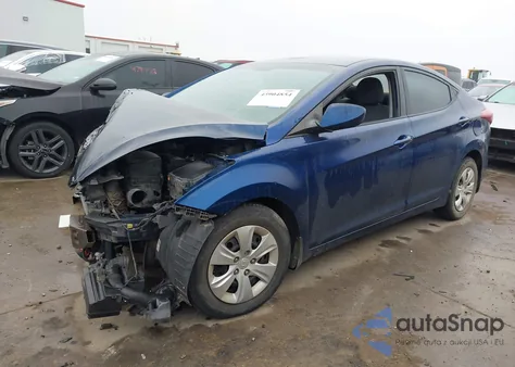 2016 Hyundai Elantra Se z USA, uszkodzony, nr VIN 5NPDH4AE0GH720584